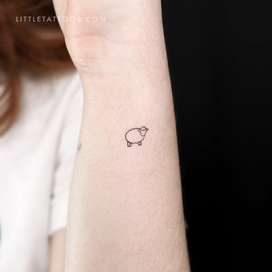 Tatuaje temporal de oveja pequeña - Juego de 3