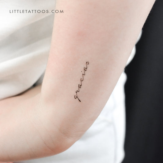 Gracias Temporary Tattoo - Set of 3