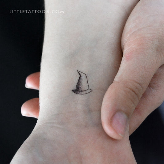 Little Witch Hat Temporary Tattoo - Set of 3