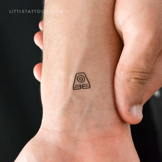 Tatuaje temporal del símbolo de la Tierra de Avatar - Juego de 3