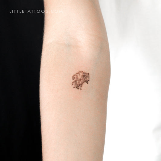 Tatuaje temporal de bisonte - Juego de 3