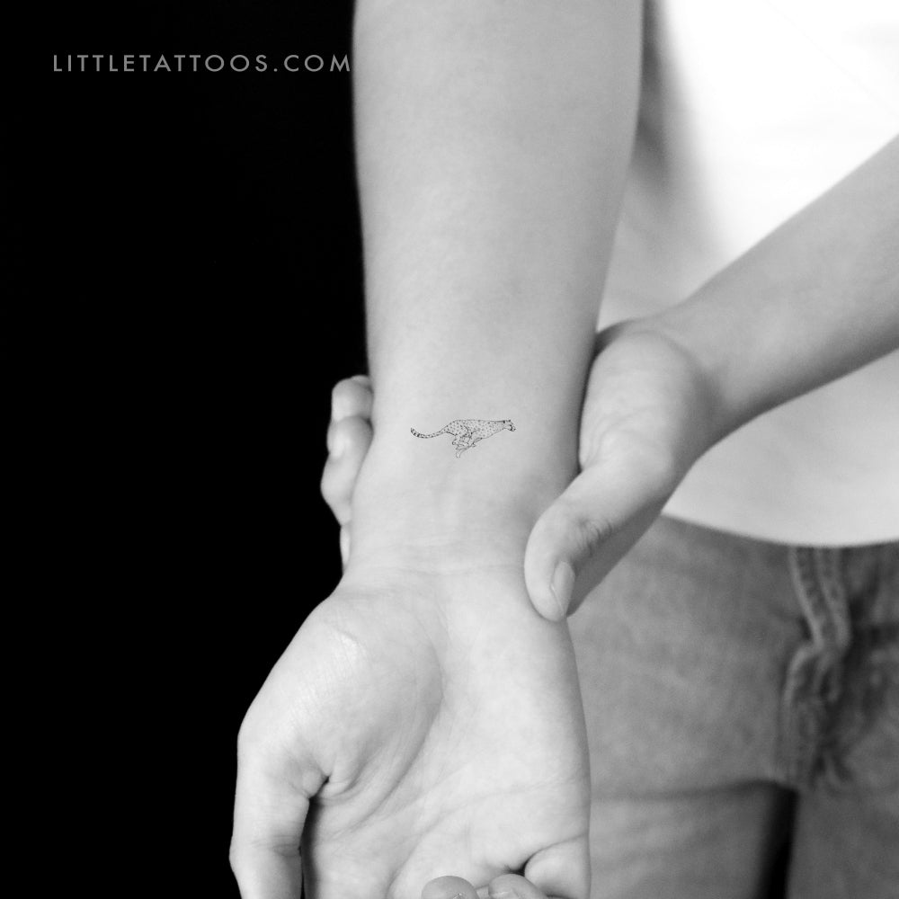 Small Running Cheetah Temporary Tattoo - Set of 3 – Little Tattoos, image size:1000x1000