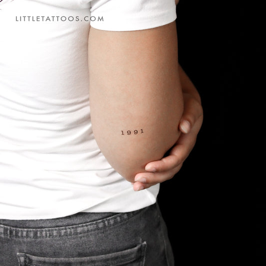 Tatuaje temporal del año de nacimiento 1991 - Juego de 3
