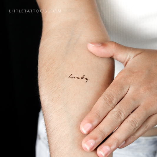 'Lucky' Temporary Tattoo - Set of 3