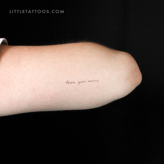 Tatuaje temporal "Te amo más" - Juego de 3