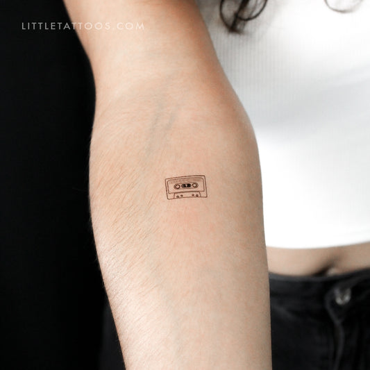 Cassette Temporary Tattoo - Set of 3