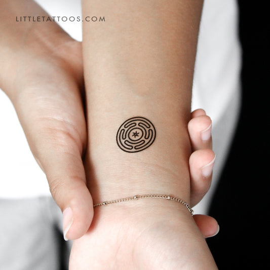 Hecate’s Wheel Temporary Tattoo - Set of 3