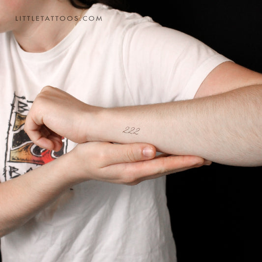 222 Temporary Tattoo By Marina Molist - Set of 3