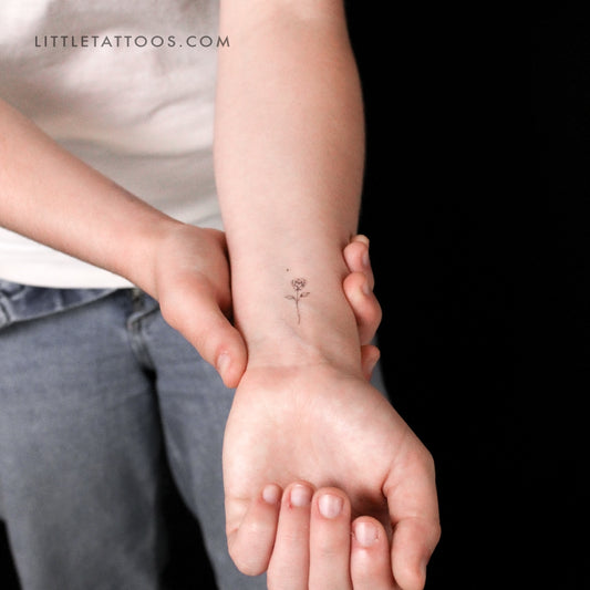 Little Rose By Stefano Mazza Temporary Tattoo - Set of 3