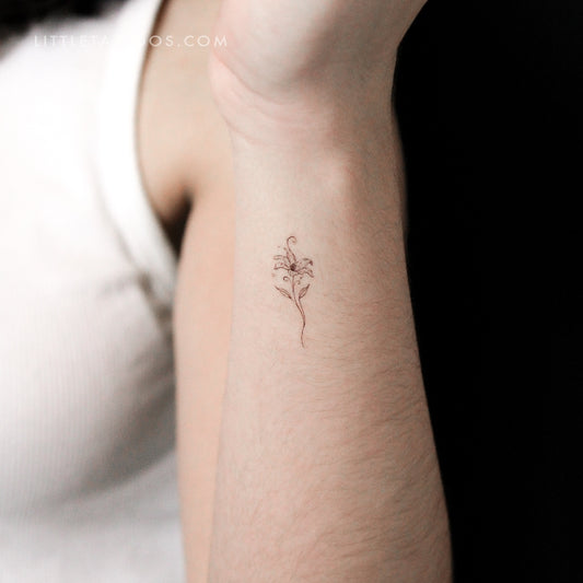 Lily Stargazer By Stefano Mazza Temporary Tattoo - Set of 3