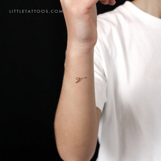 Tatuaje temporal de la letra V (juego de 3)