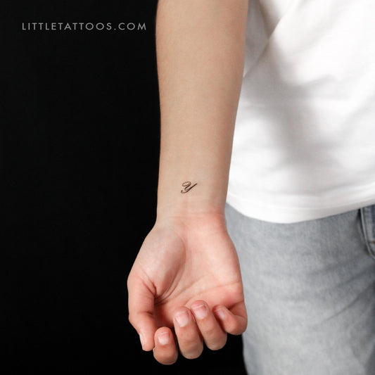 Tatuaje temporal con la letra Y (juego de 3)