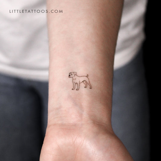 Boxer Dog Temporary Tattoo - Set of 3