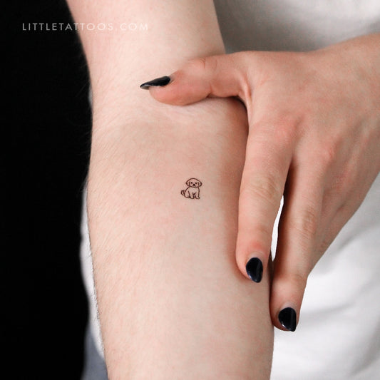 Tiny Maltipoo Temporary Tattoo - Set of 3