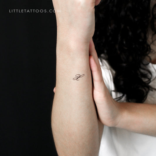 Tatuaje temporal de la letra X (juego de 3)