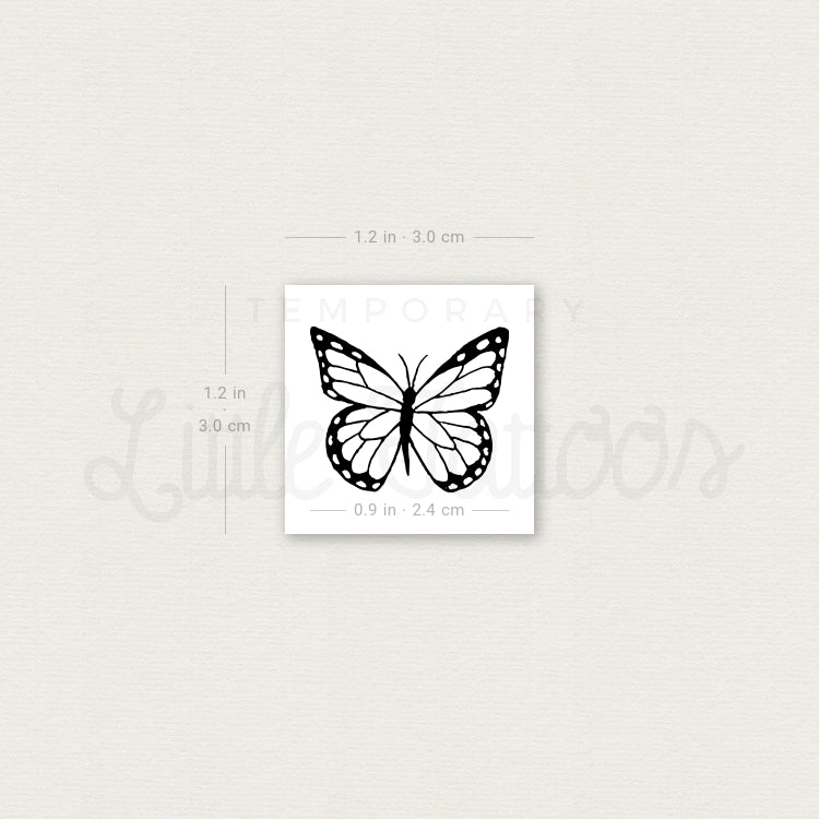 Tatuaje temporal de mariposa - Juego de 3