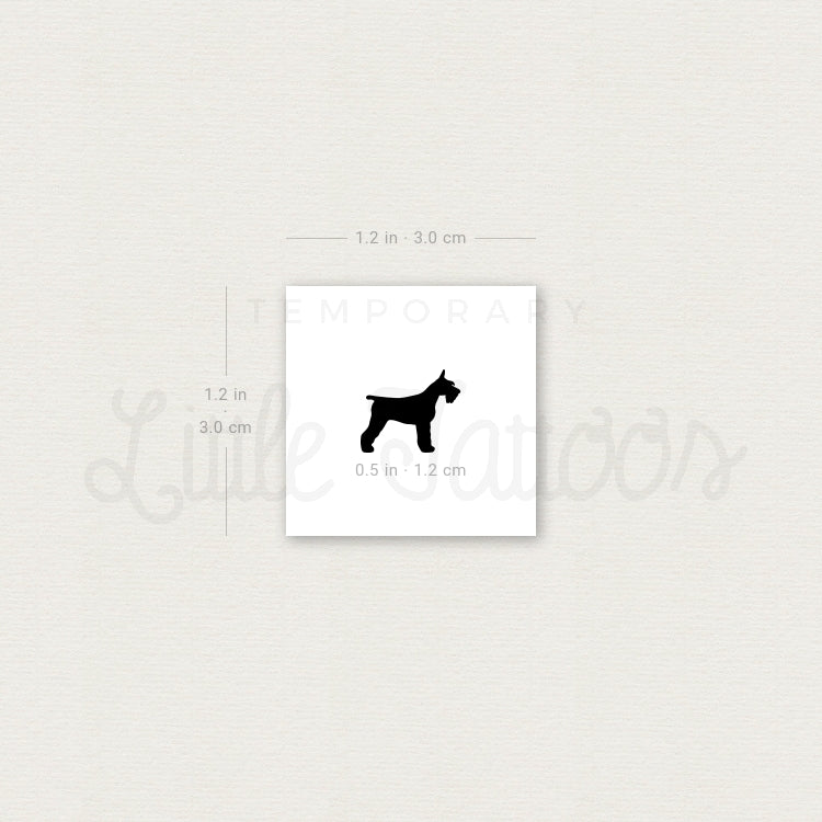Tatuaje temporal de Schnauzer pequeño - Juego de 3