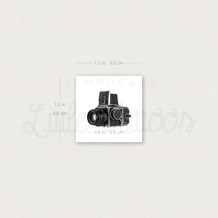 Hasselblad 500 Camera Temporary Tattoo - Set of 3