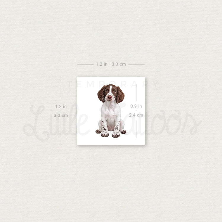 English Springer Spaniel Puppy Temporary Tattoo - Set of 3