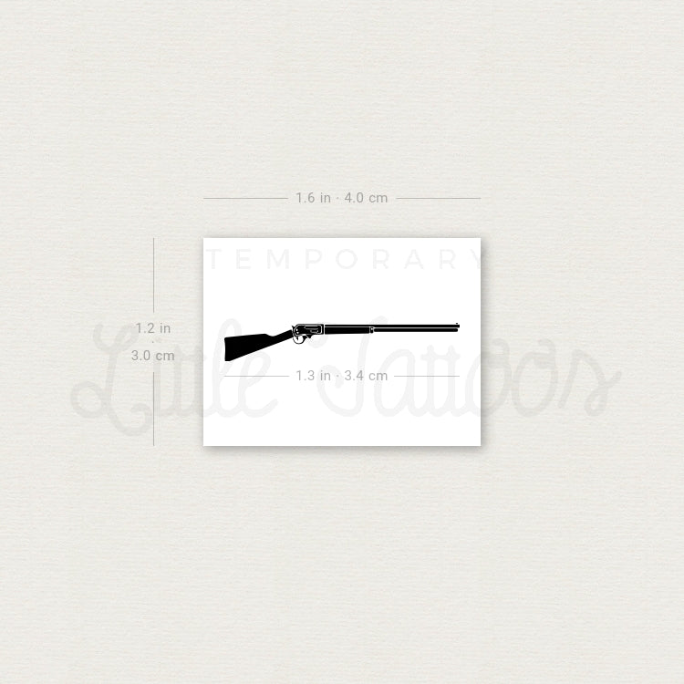Rifle Temporary Tattoo - Set of 3