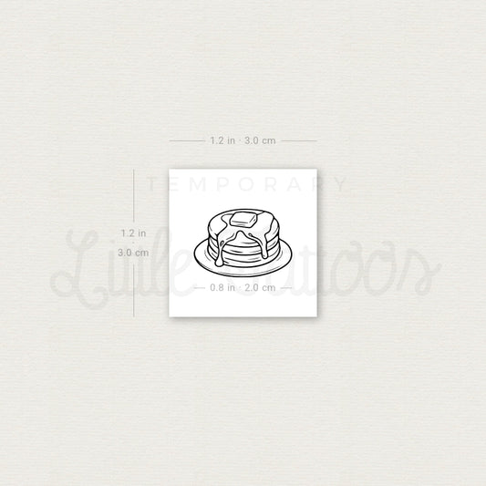 Pancakes Temporary Tattoo - Set of 3