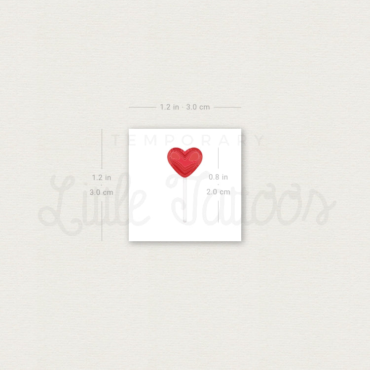 Heart Lollipop Temporary Tattoo - Set of 3