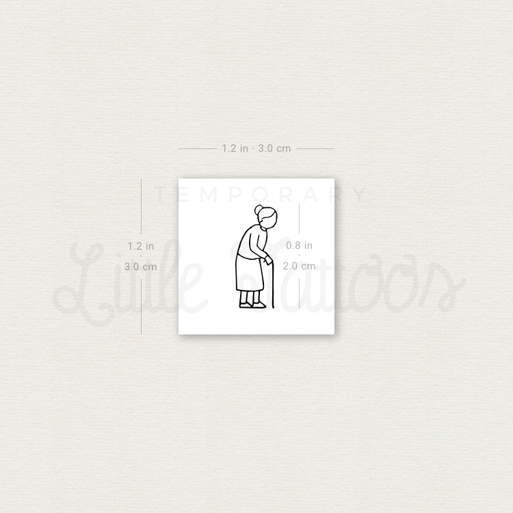 Grandmother Temporary Tattoo - Set of 3