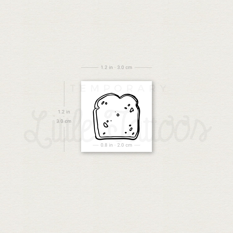 Toast Temporary Tattoo - Set of 3
