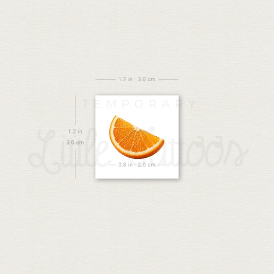 Orange Slice Temporary Tattoo - Set of 3