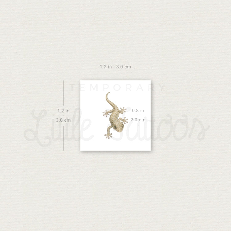 Watercolor Gecko Temporary Tattoo - Set of 3