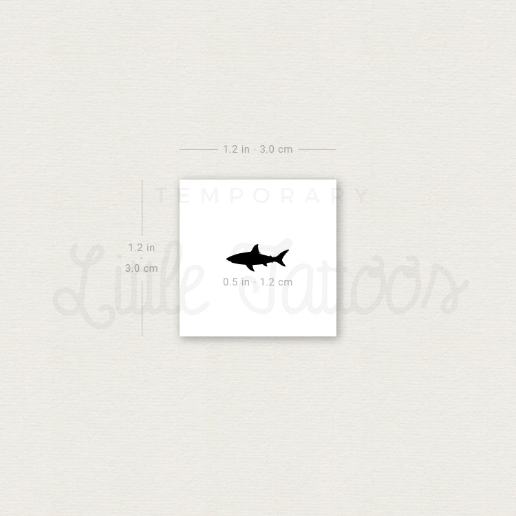 Tiny Shark Temporary Tattoo - Set of 3