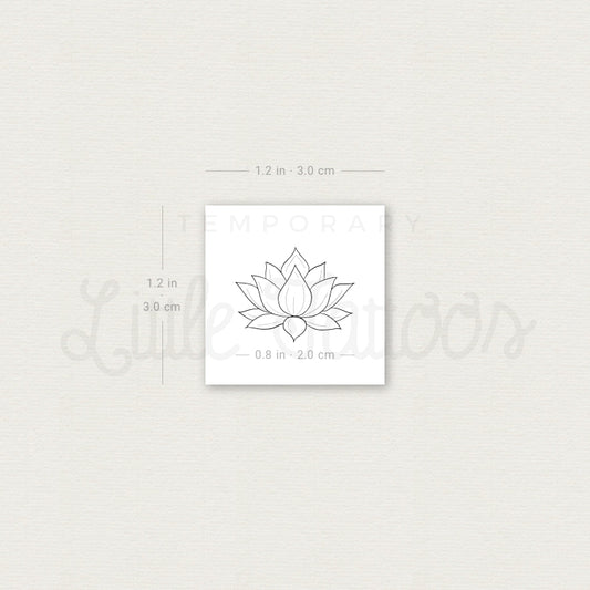 Sacred Lotus Temporary Tattoo - Set of 3