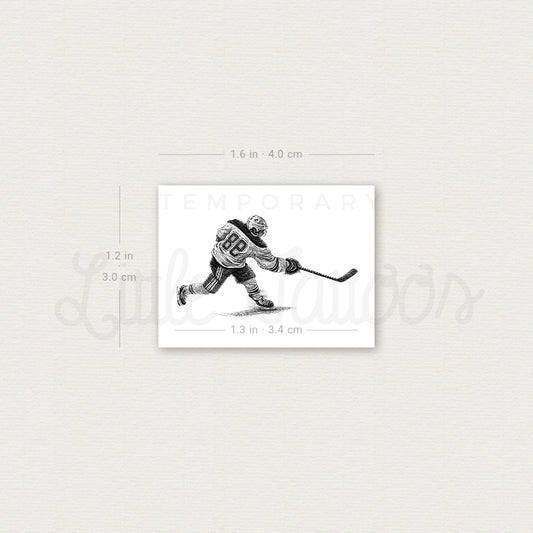 Ice Hockey Player Temporary Tattoo - Set of 3