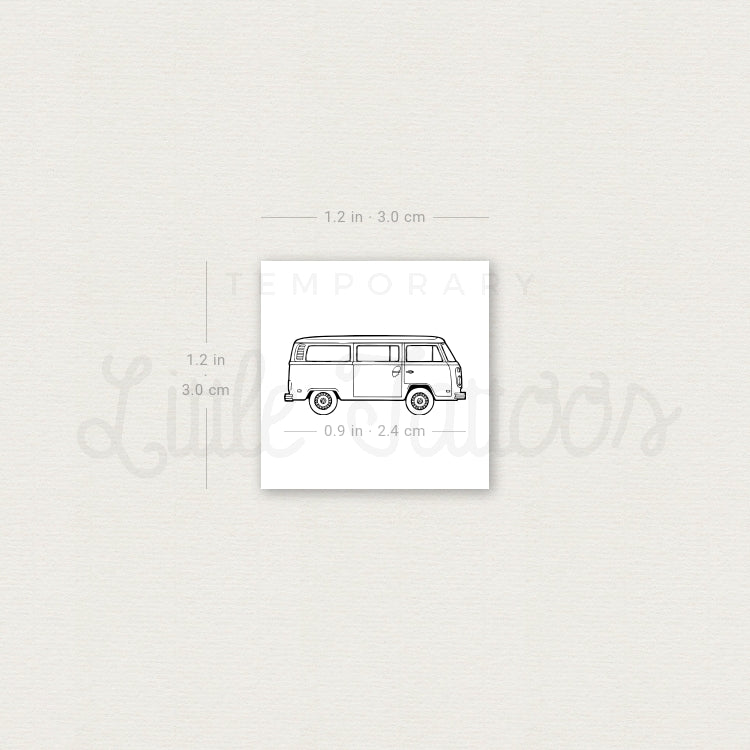 Tatuaje temporal de furgoneta Volkswagen T2 (juego de 3)