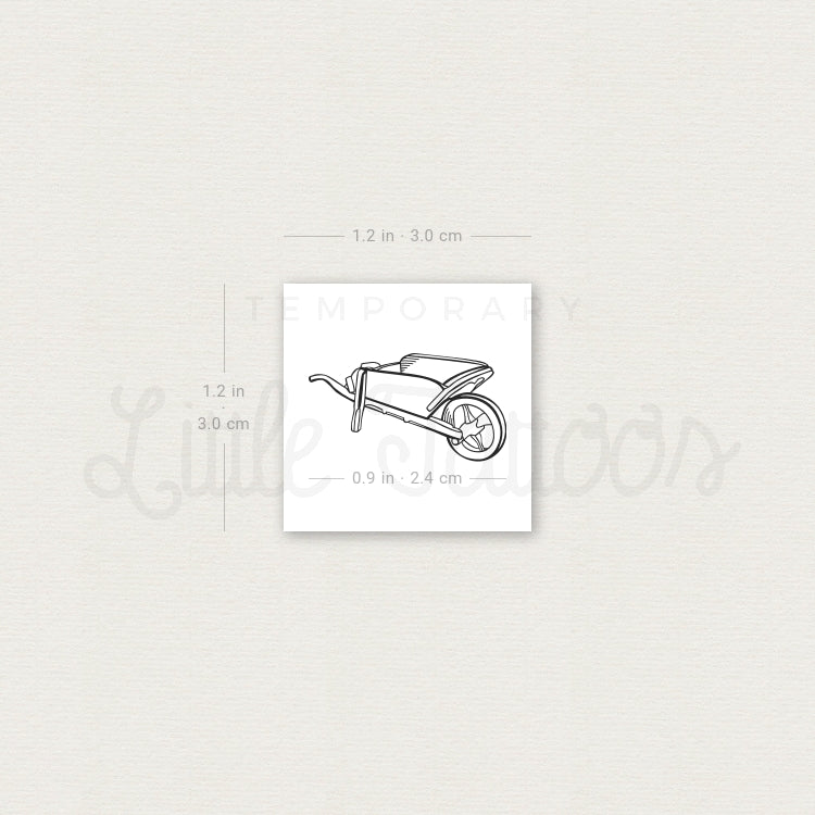 Wheelbarrow Temporary Tattoo - Set of 3