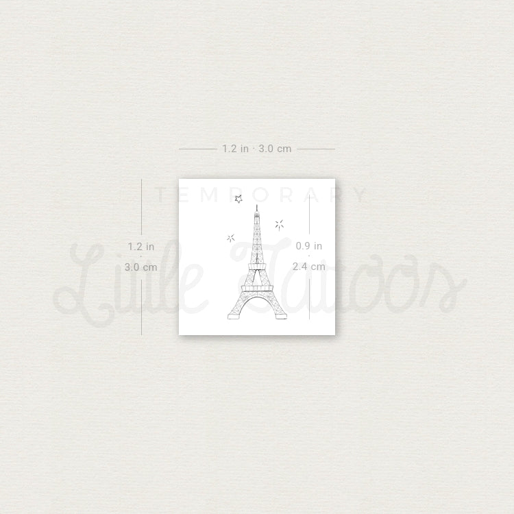Little Eiffel Tower Temporary Tattoo By Stefano Mazza - Set of 3