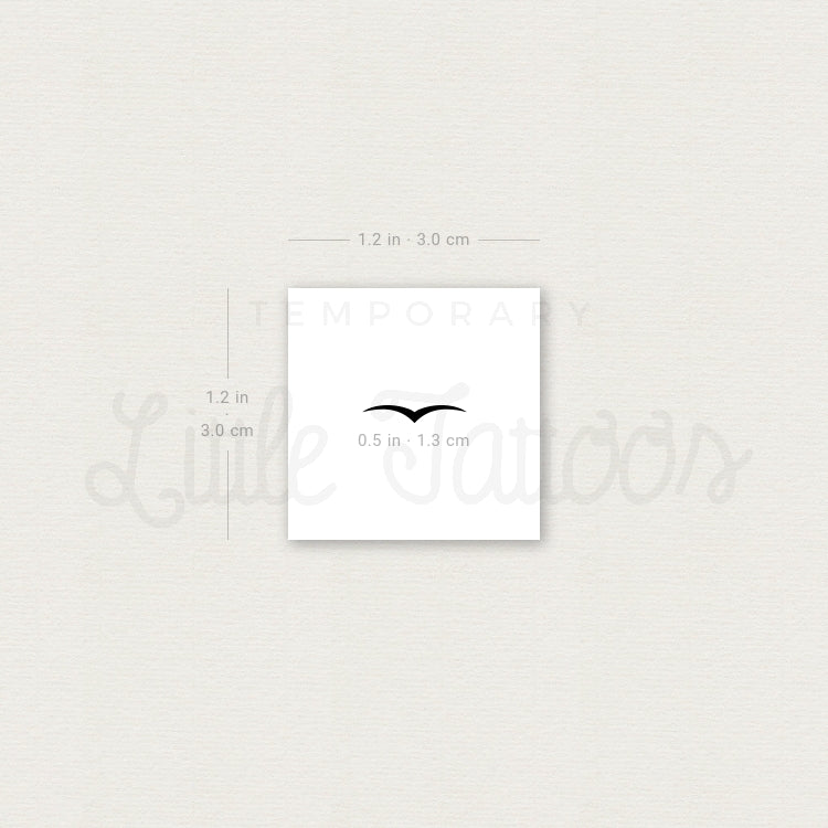 Minimalist Seagull Temporary Tattoo - Set of 3
