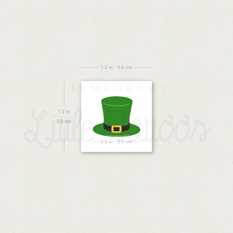 St. Patrick's Day Hat Temporary Tattoo - Set of 3