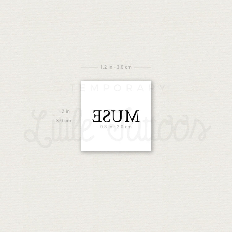 Uppercase Muse Temporary Tattoo - Set of 3