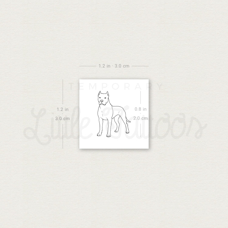 Dogo Argentino Temporary Tattoo - Set of 3