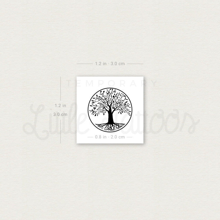 Small Tree Of Life Temporary Tattoo - Set of 3