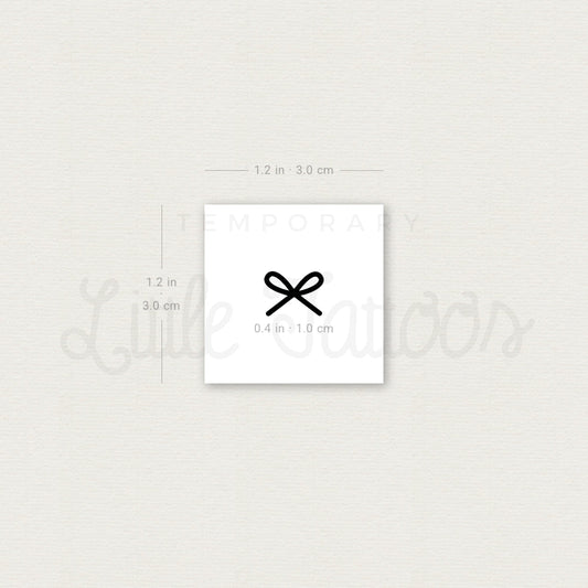 Tiny Ribbon Bow Temporary Tattoo - Set of 3