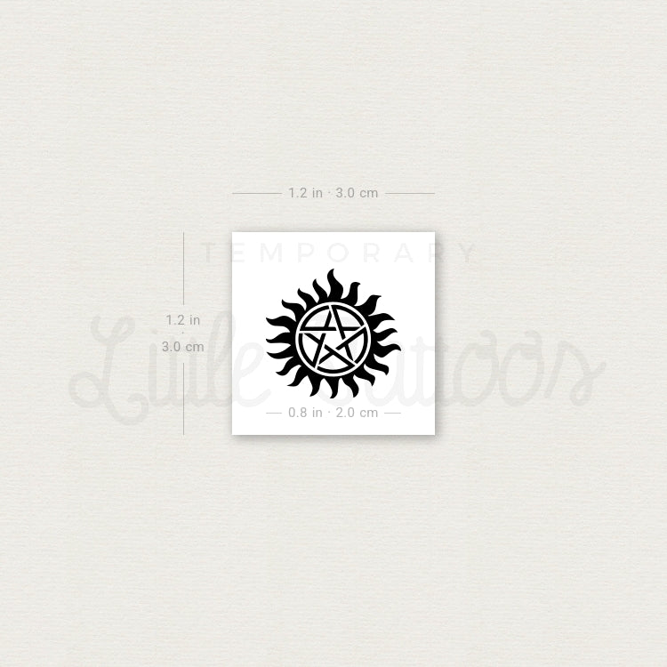 Supernatural Pentacle Temporary Tattoo - Set of 3