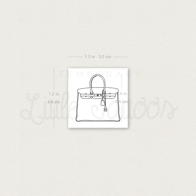 Tatuaje temporal para bolso de mano Birkin (juego de 3)