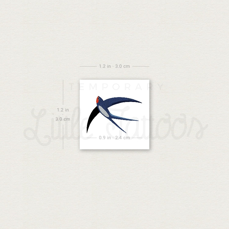 Swallow By Ann Lilya Temporary Tattoo - Set of 3