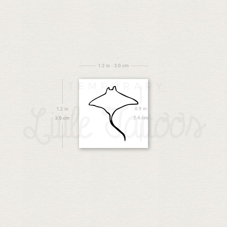 Manta Ray Temporary Tattoo - Set of 3