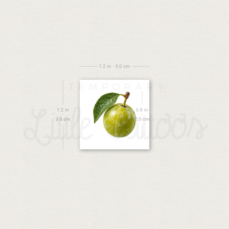 Greengage Temporary Tattoo - Set of 3