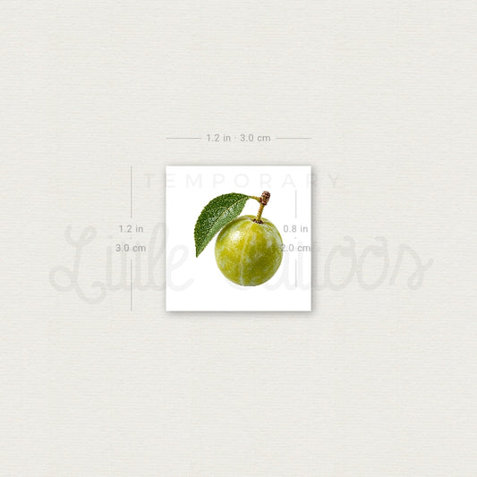 Greengage Temporary Tattoo - Set of 3