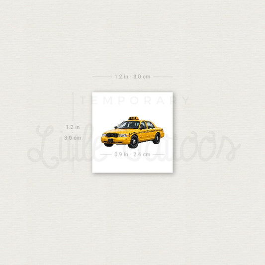 NYC Taxi Cab Temporary Tattoo - Set of 3