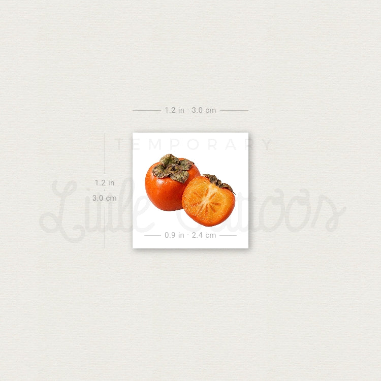 Persimmon Temporary Tattoo - Set of 3
